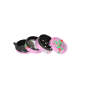 Preview: 1 Super Heroes Grinder4-teilig Metall pink 3 Motive Ø 5cm